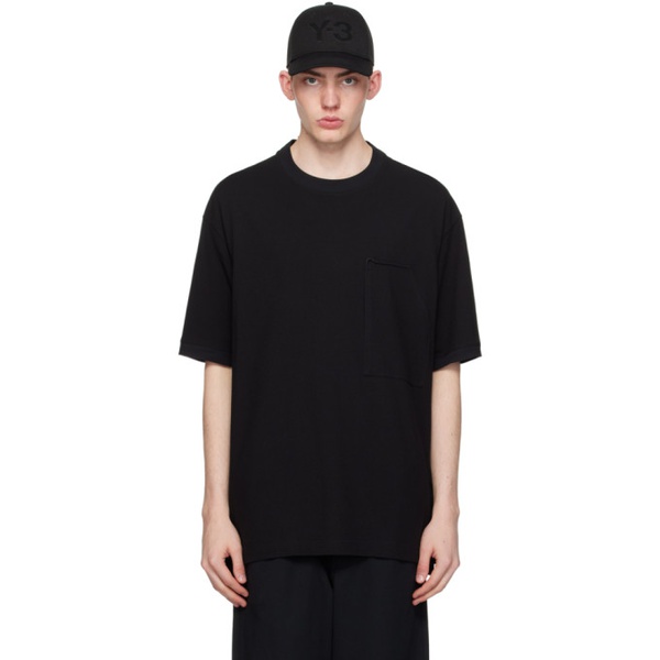  Y-3 Black Workwear T-Shirt 241138M213034