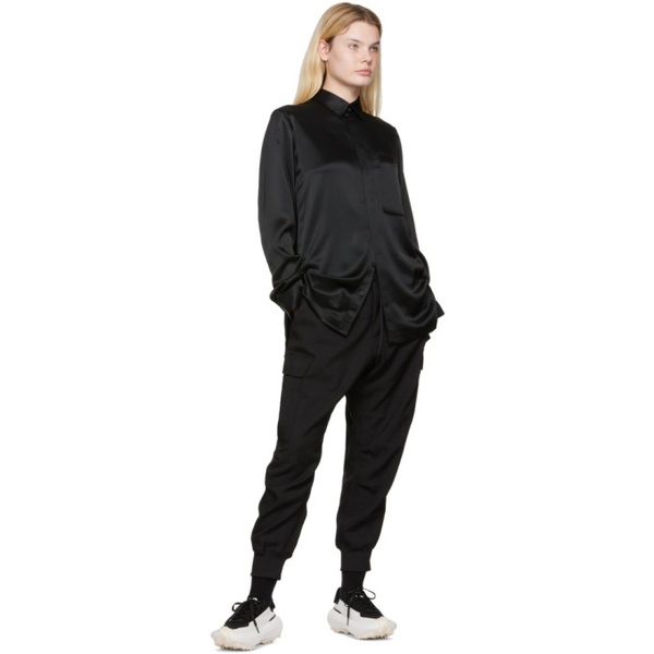  Y-3 Black Uniform Cuffed Trousers 222138F087008