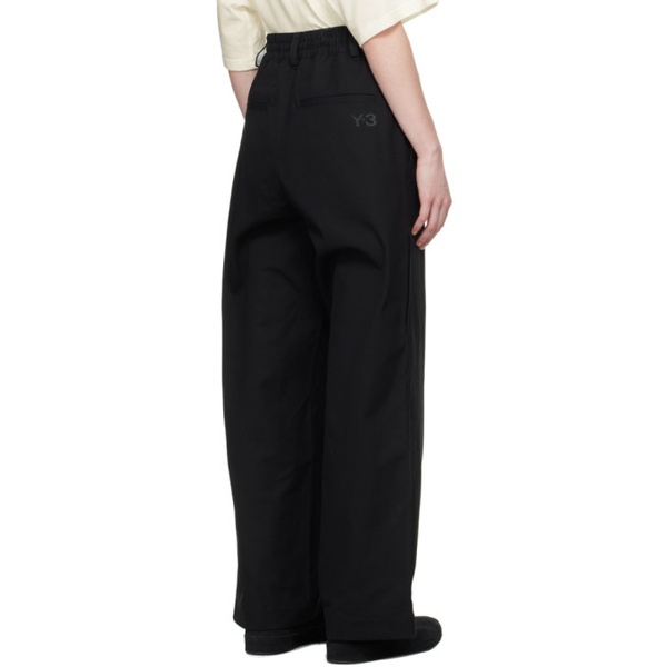 Y-3 Black Layered Trousers 241138F087001