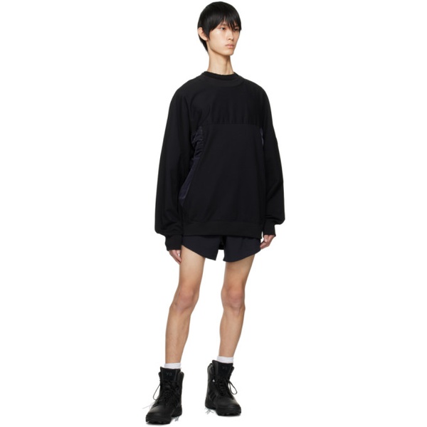  Y-3 Black Paneled Sweatshirt 241138M204002