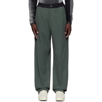 Y-3 Green & Black Paneled Trousers 241138M191003