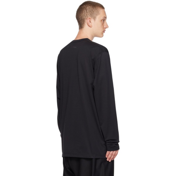  Y-3 Black Patch Long Sleeve T-Shirt 232138M213024