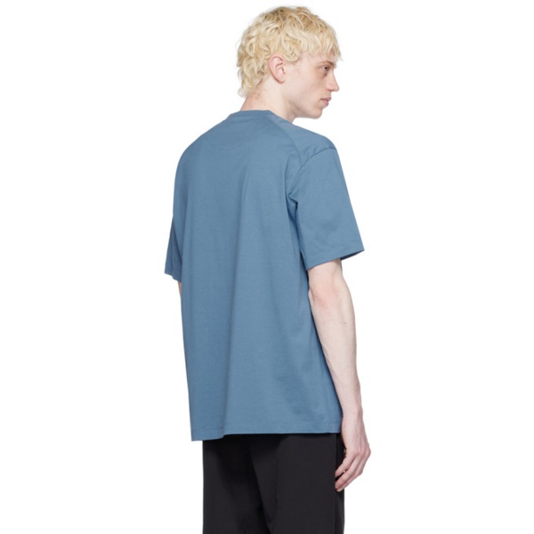  Y-3 Blue Bonded T-Shirt 231138M213041