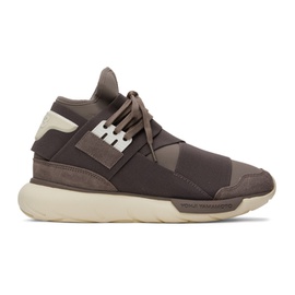 Y-3 Taupe Qasa High Sneakers 222138M236007