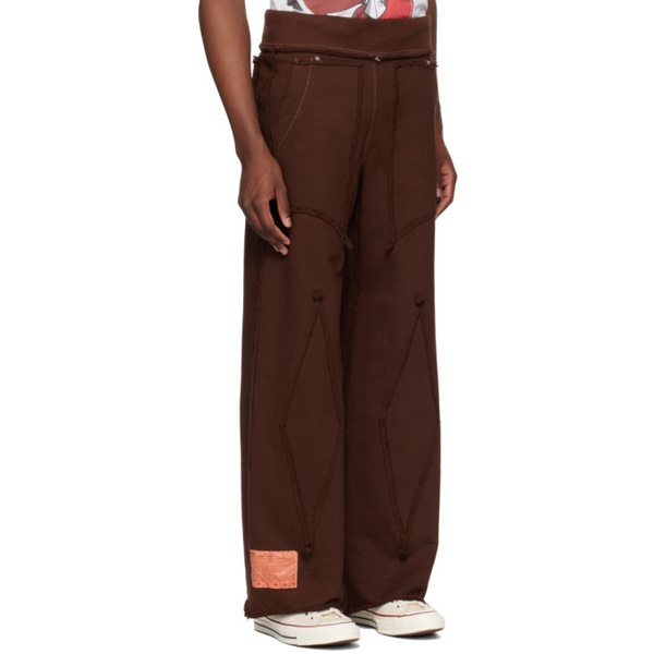  YAKU SSENSE Exclusive Brown Ralien Sweatpants 241182M190002