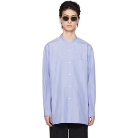 YLEEVE Blue Button Shirt 241204M192007