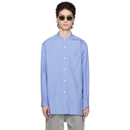 YLEEVE Blue Button Shirt 241204M192008