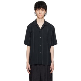 YLEEVE Black Striped Shirt 241204M192002