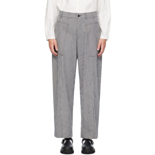  YMC Navy & 오프화이트 Off-White Peggy Trousers 242161F087001