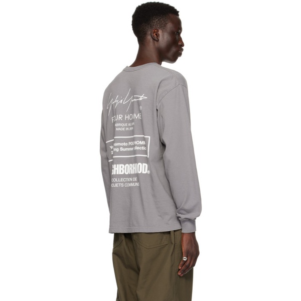  요지 야마모토 YOHJI YAMAMOTO Gray 네이버후드상판 NEIGHBORHOOD 에디트 Edition Long Sleeve T-Shirt 241573M213010