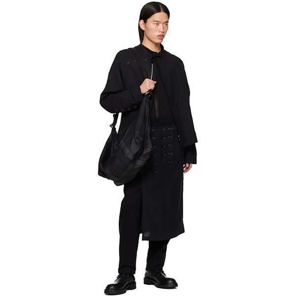  요지 야마모토 YOHJI YAMAMOTO Black Combination Wrap Skirt 241573M191005