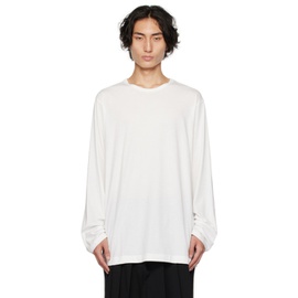 요지 야마모토 YOHJI YAMAMOTO 오프화이트 Off-White Ultima Regular Long Sleeve T-Shirt 222573M213001