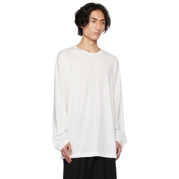  요지 야마모토 YOHJI YAMAMOTO 오프화이트 Off-White Ultima Regular Long Sleeve T-Shirt 222573M213001