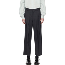 YOKE Gray Pleated Trousers 241995M191016