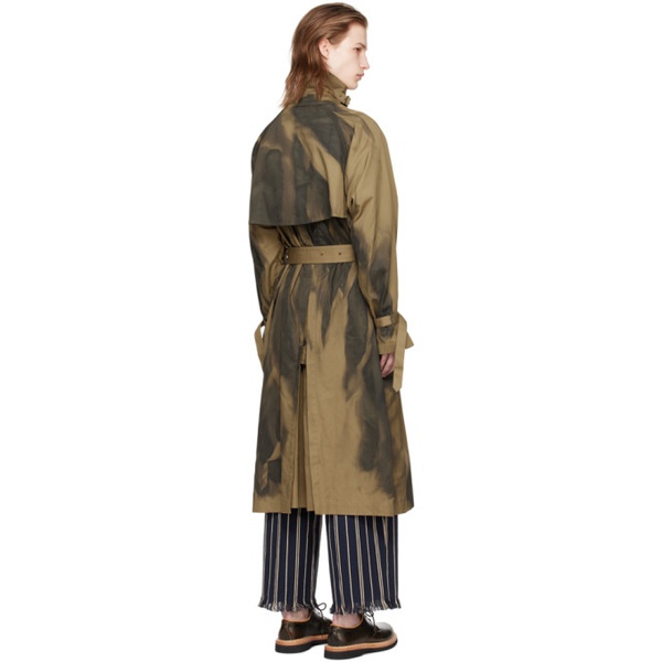  YOKE Brown Double-Breasted Trench Coat 241995M184000
