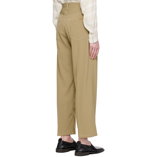  YOKE Beige 5-Pocket Trousers 241199M186001
