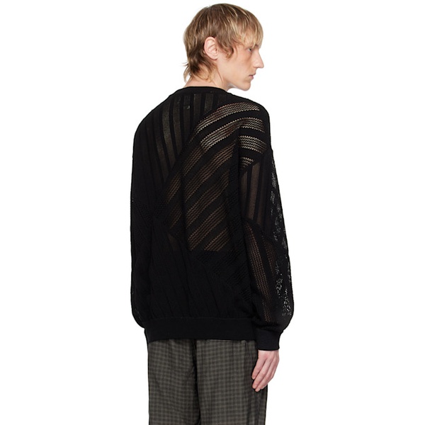  YOKE Black Stripe Sweater 241995M201005