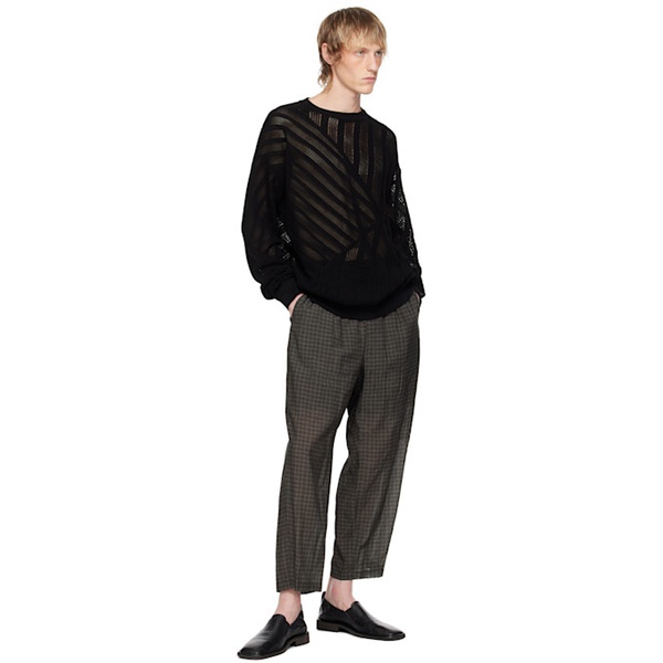 YOKE Black Stripe Sweater 241995M201005