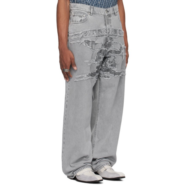  와이프로젝트 Y/Project Gray Paris Best Patch Jeans 241893M186018