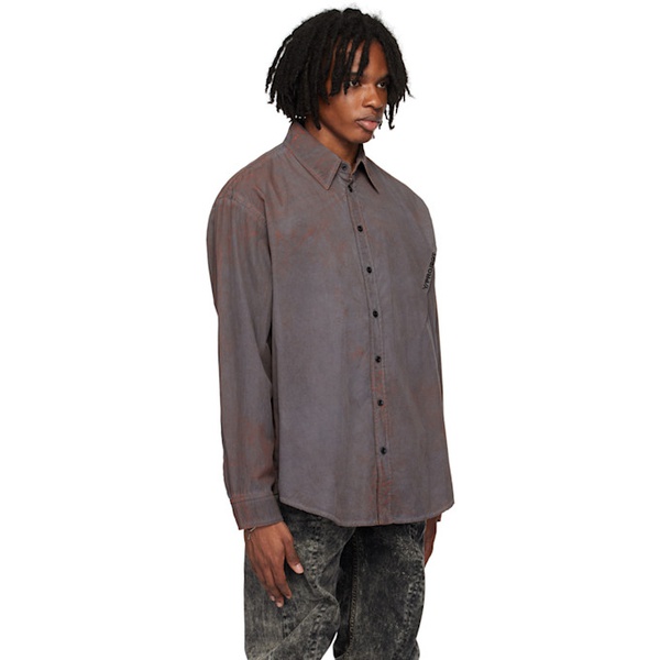  와이프로젝트 Y/Project Gray Pinched Shirt 241893M192010