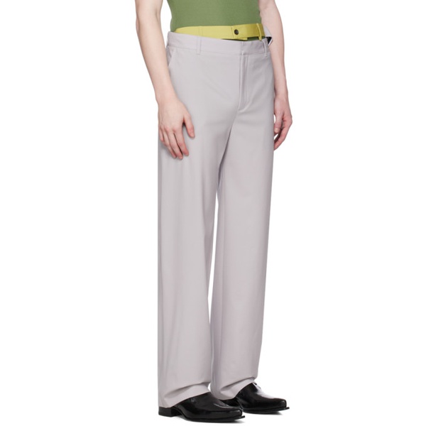  와이프로젝트 Y/Project Gray Multi Waistband Trousers 231893M191001