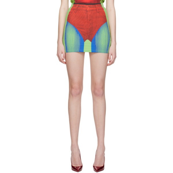  와이프로젝트 Y/Project Red & Green 장 폴 고티에 Jean Paul Gaultier 에디트 Edition Body Morph Miniskirt 231893F090000