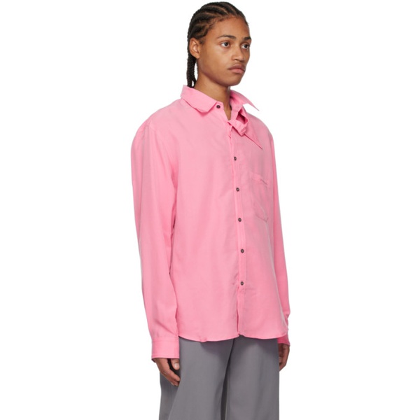  와이프로젝트 Y/Project Pink Double Collar Shirt 222893M192005