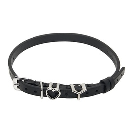 와이프로젝트 Y/Project Black Y Heart Belt Choker 242893M145005