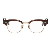 유이치 토야마 YUICHI TOYAMA. Tortoiseshell & Gold Oma Glasses 241076M134003