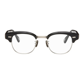 유이치 토야마 YUICHI TOYAMA. Black & Silver Oma Glasses 241076M134002