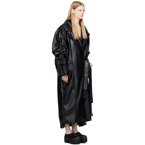  YUME YUME Black Grown By Nature Faux-Leather Coat 232844F059000