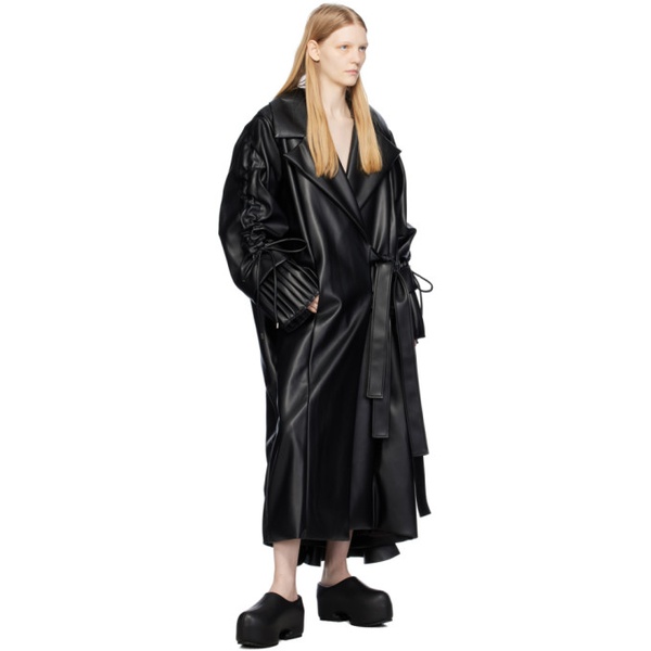  YUME YUME Black Grown By Nature Faux-Leather Coat 232844F059000