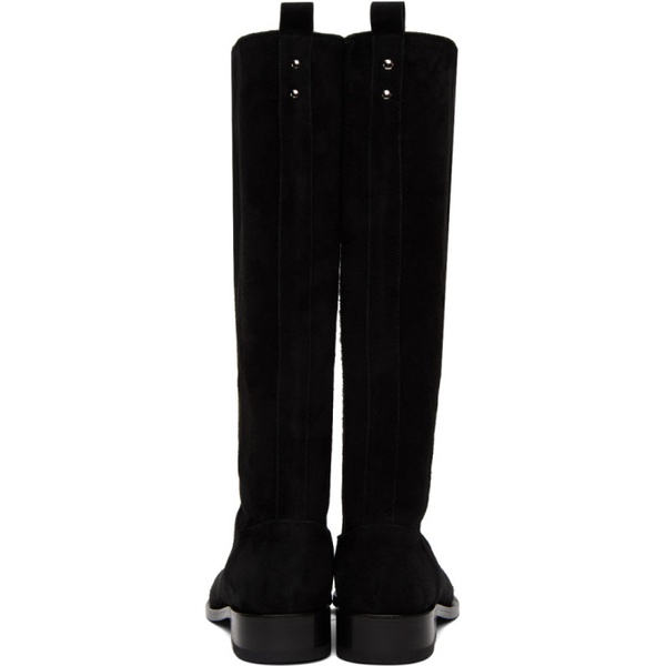  Youth Black Suede Knee-High Boots 232984F115000
