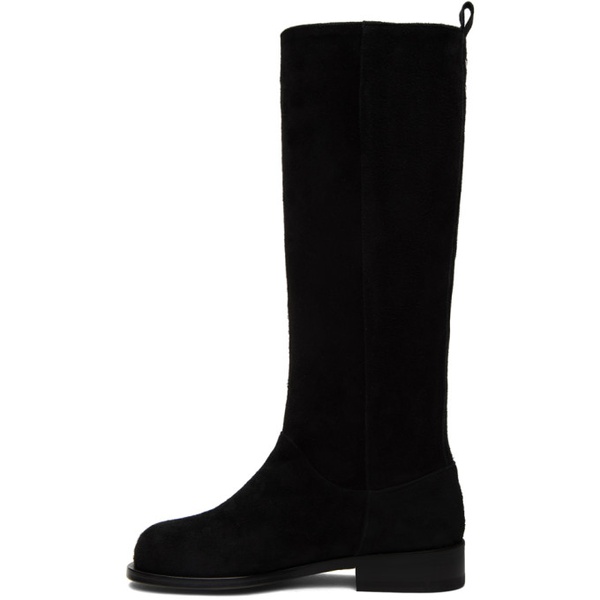  Youth Black Suede Knee-High Boots 232984F115000