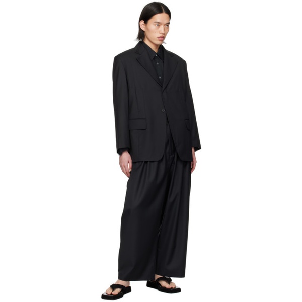  Youth Black Easy Pleats Trousers 241984M191000