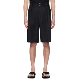 Youth Black Belted Shorts 241984M193002