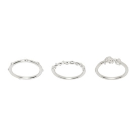 Youth Silver Layered Ring Set 241984F024000