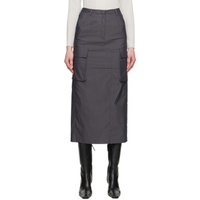 Youth Gray Cargo Pocket Maxi Skirt 241984F093000