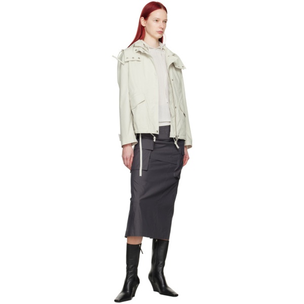  Youth Gray Cargo Pocket Maxi Skirt 241984F093000