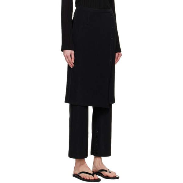  Youth Black Layered Trousers 241984F087000