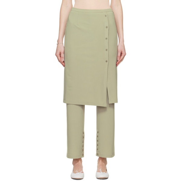  Youth Beige Layered Trousers 241984F087001
