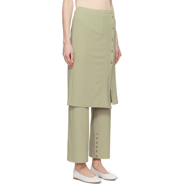  Youth Beige Layered Trousers 241984F087001