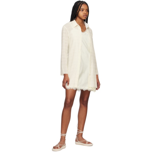  Youth White Jacquard Midi Dress 231984F054006