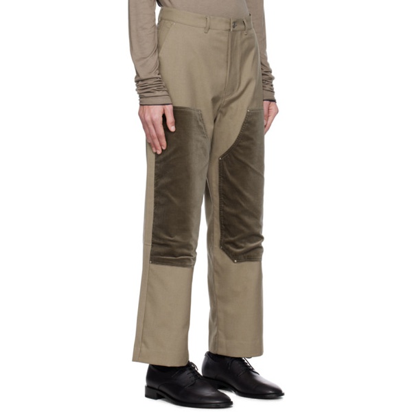  Youth Beige Panel Trousers 232984M191002
