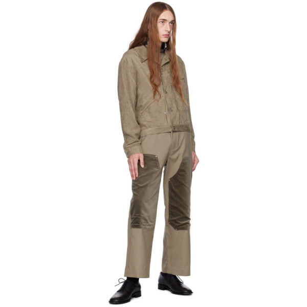  Youth Beige Panel Trousers 232984M191002