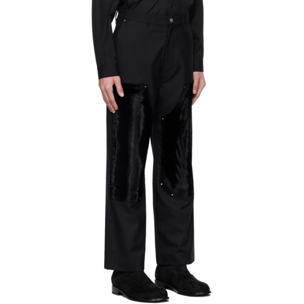  Youth Black Panel Trousers 232984M191003