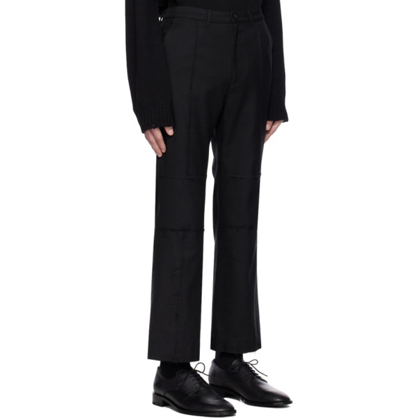  Youth Black Cut-Off Trousers 232984M191001