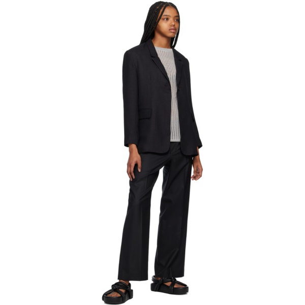  Youth Black Wide Trousers 231984F087000
