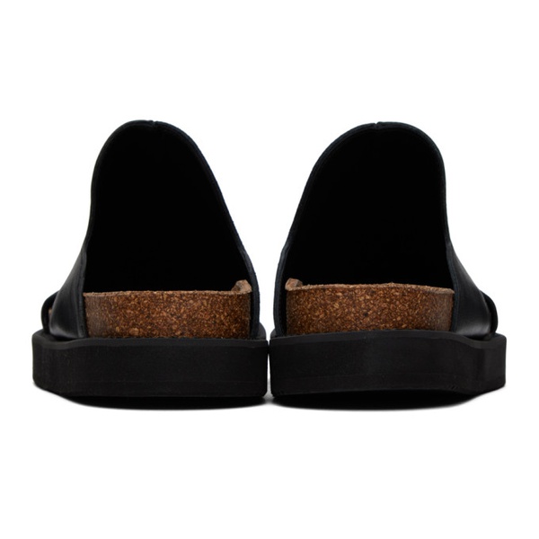  Ys Black Paneled Sandals 231731F121005