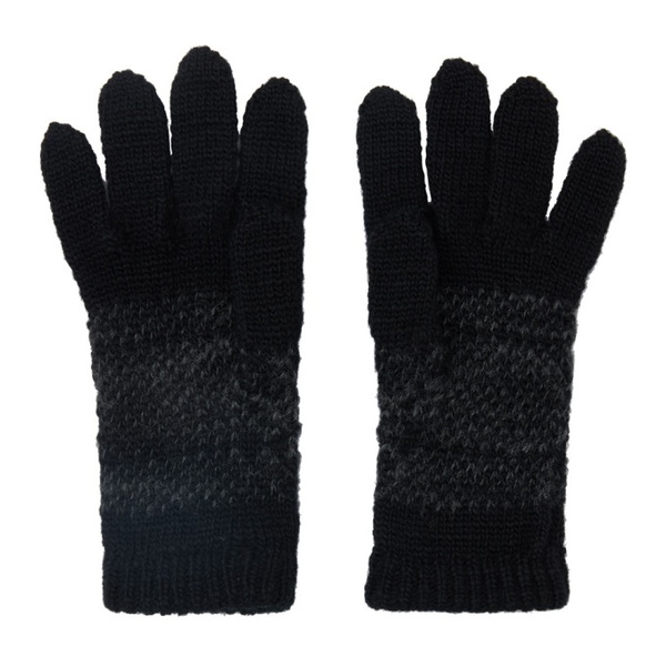  Ys Black Fair Isle Gloves 232731F012000